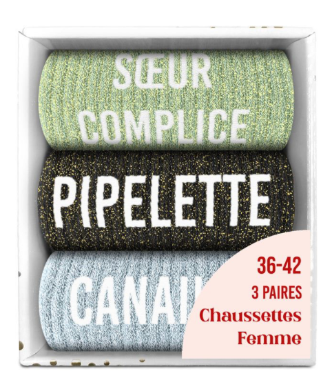 Box cadeau Soeur complice, Pipelette, Canaille