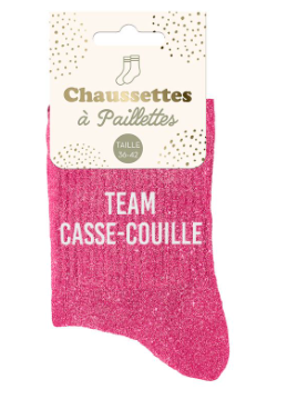 Chaussettes à paillettes Team Casse-Couille