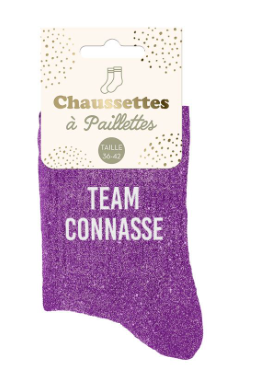 Chaussettes à paillettes Team Connasse