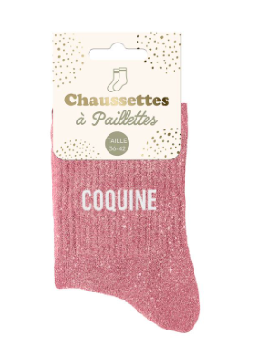 Chaussettes à paillettes Coquine