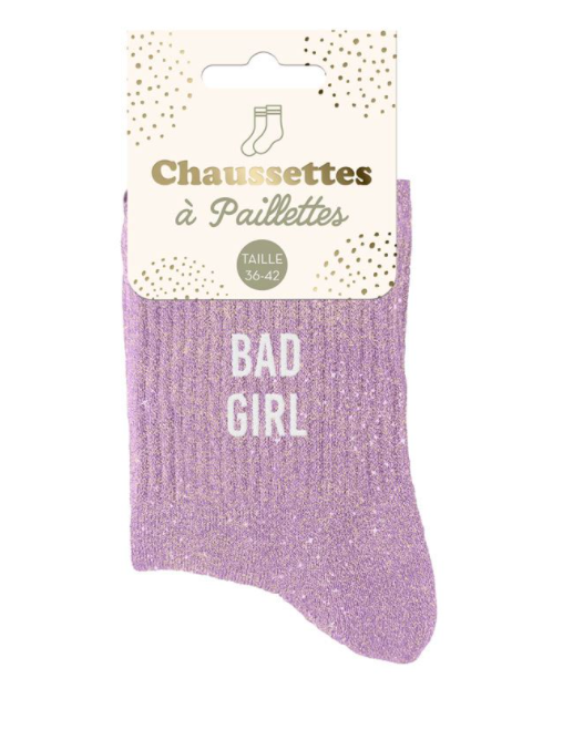 Chaussettes à paillettes Bad girl