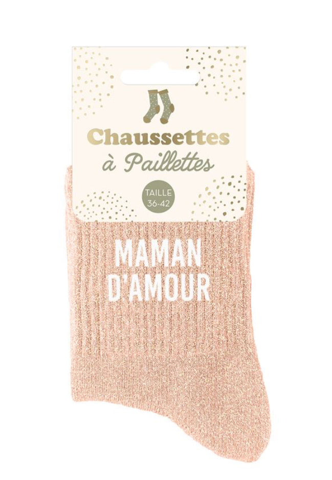 Chaussettes à paillettes Maman D’amour