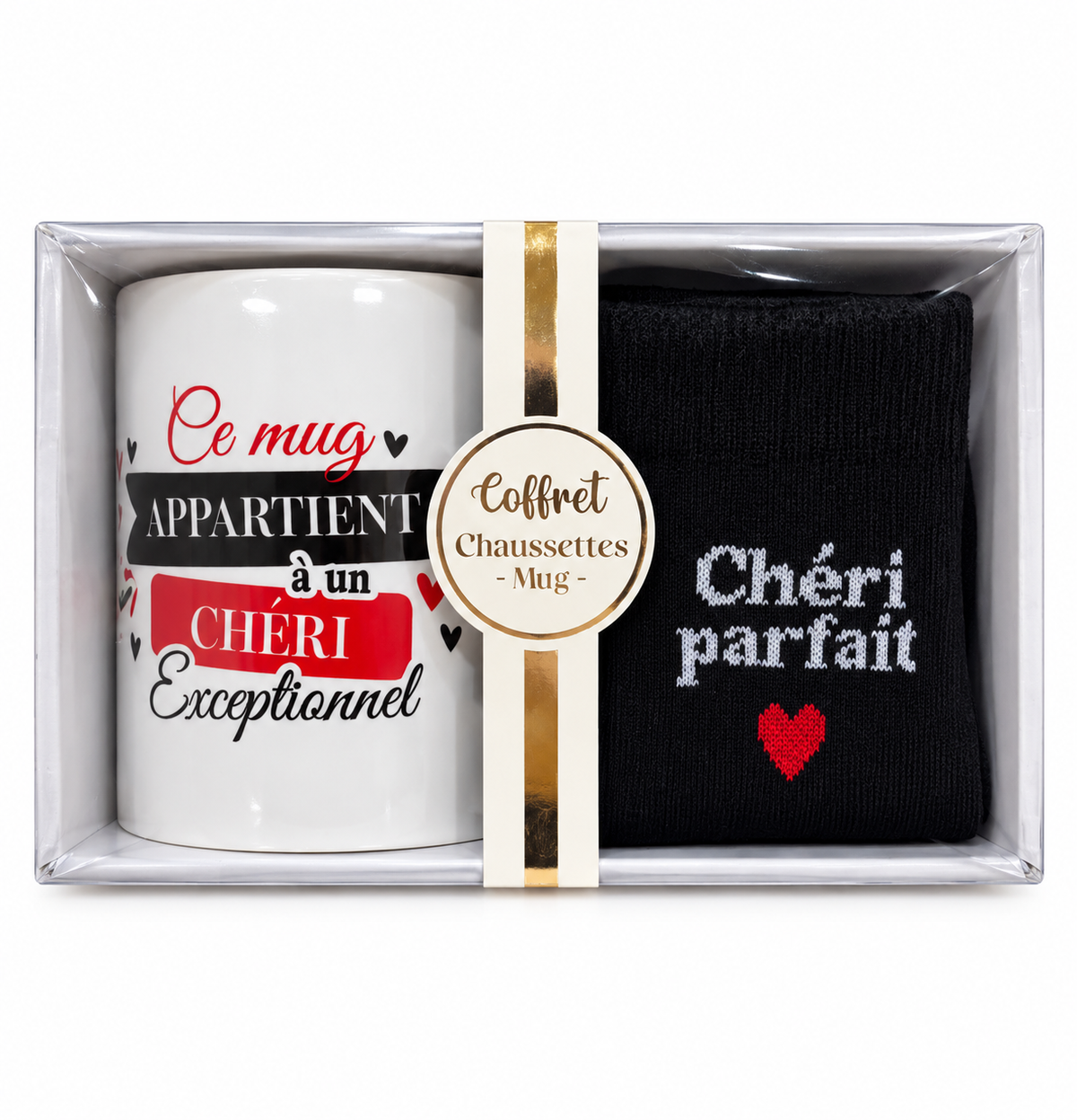 Coffret Mug + Chaussette chéri parfait