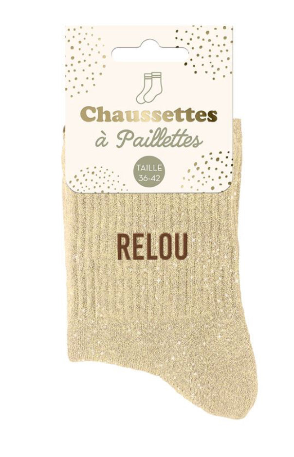 Précommande Chaussettes à paillettes Relou