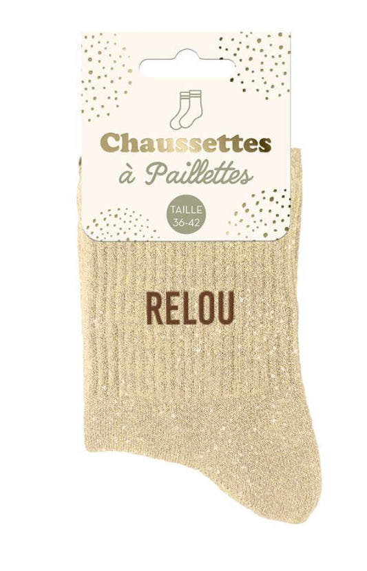 Précommande Chaussettes à paillettes Relou
