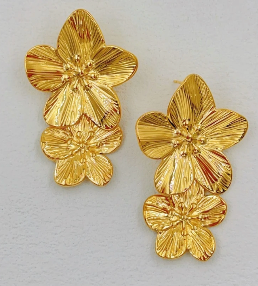 Boucles d'oreilles fleur Xxl