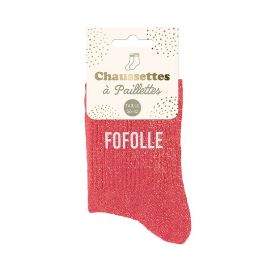 Chaussettes à paillettes Fofolle