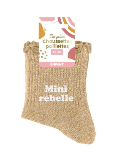 Chaussettes à paillettes fille Mini rebelle