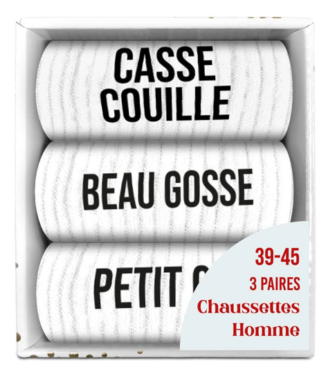 Box cadeau Homme Casse couille, Beau gosse, Petit con