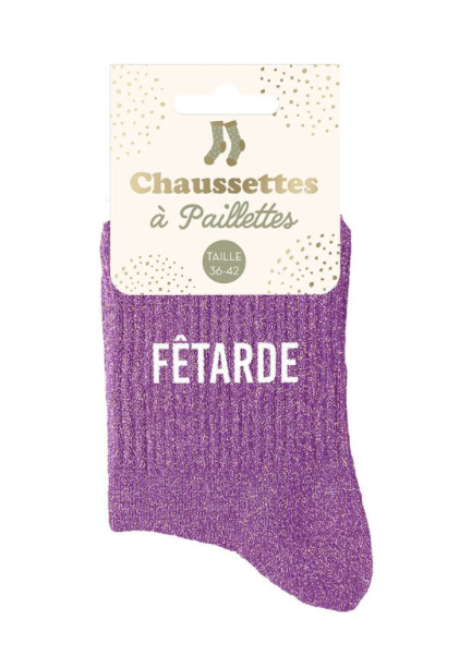 Chaussettes à paillettes Fêtarde