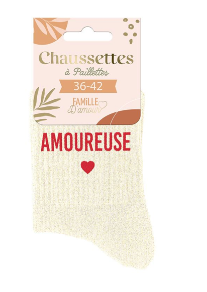 Chaussettes à paillettes Amoureuse
