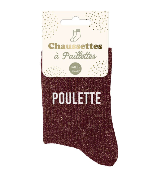 Chaussettes à paillettes Poulette