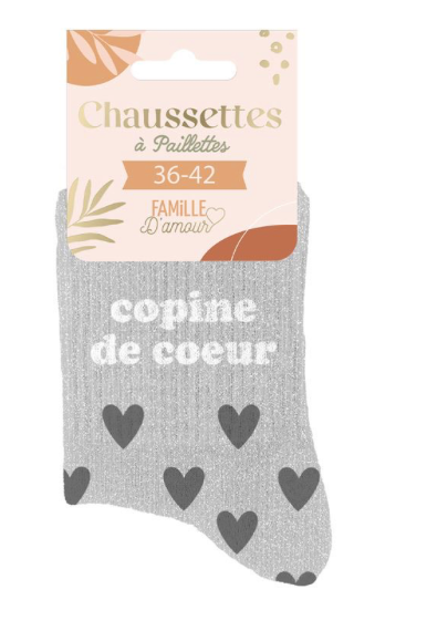 Chaussettes à paillettes Copine de coeur