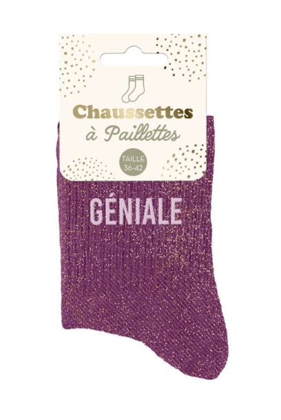 Chaussettes à paillettes Géniale