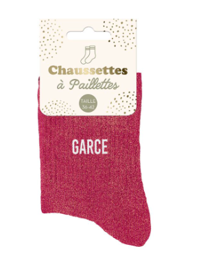 Chaussettes à paillettes Garce