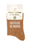 Chaussettes à paillettes Fouteuse de Merde