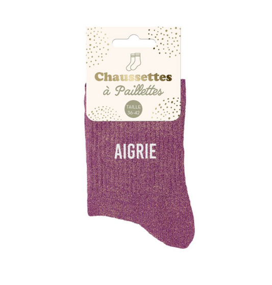 Precommande Chaussettes à paillettes Aigrie