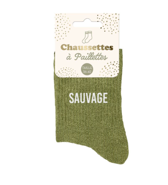 Chaussettes à paillettes Sauvage