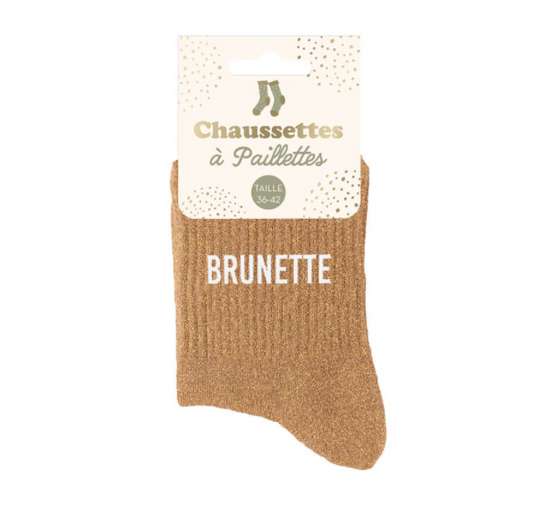 Chaussettes à paillettes Brunette