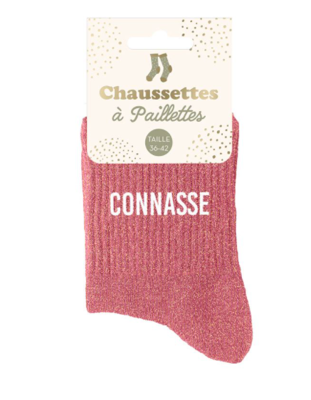Chaussettes à paillettes Connasse