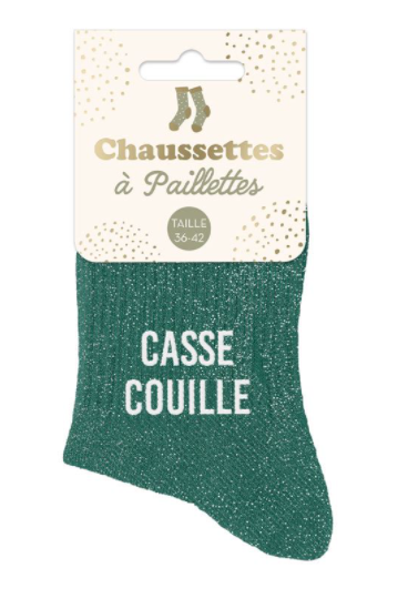 Chaussettes à paillettes Casse couille