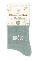 Chaussettes à paillettes Drôle