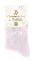 Chaussettes à paillettes Chaton