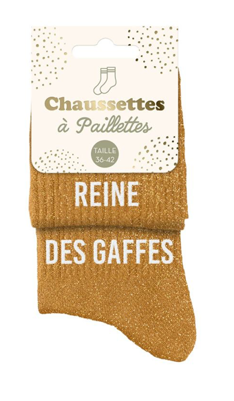 Chaussettes à paillettes Reine des Gaffes