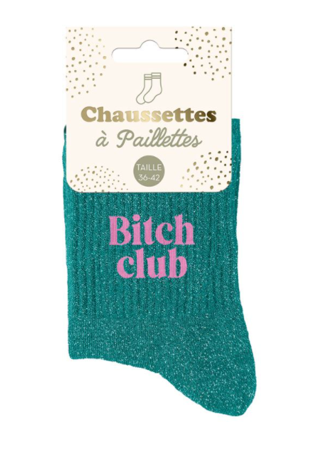 Chaussettes à paillettes Bitch club