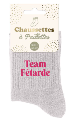 Chaussettes à Paillettes Team Fêtarde
