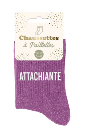 Chaussettes à paillettes Attachiante