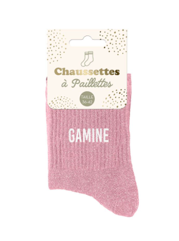 Chaussettes à paillettes Gamine