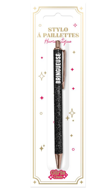Stylo à paillettes Bringueuse