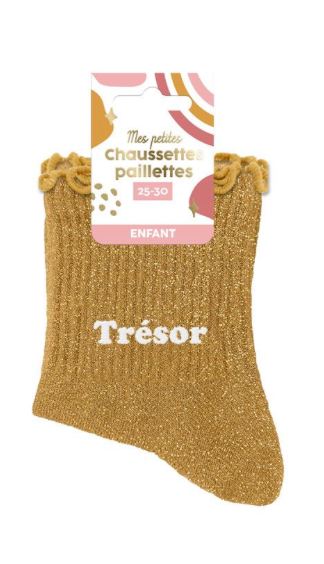 Chaussettes à paillettes fille Trésor