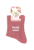 Chaussettes à paillettes fille Petit chat
