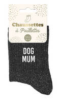 Chaussettes à paillettes Dog mum
