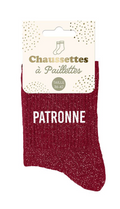 Chaussettes à paillettes Patronne