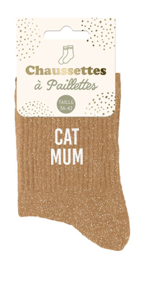 Chaussettes à paillettes Cat Mum