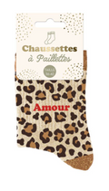 Chaussettes à paillette Amour