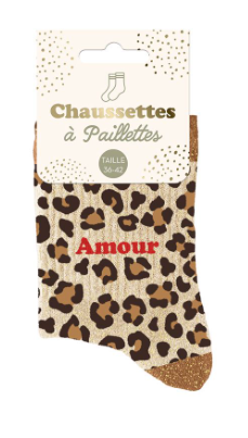 Chaussettes à paillette Amour