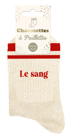 Chaussettes à paillette Le sang