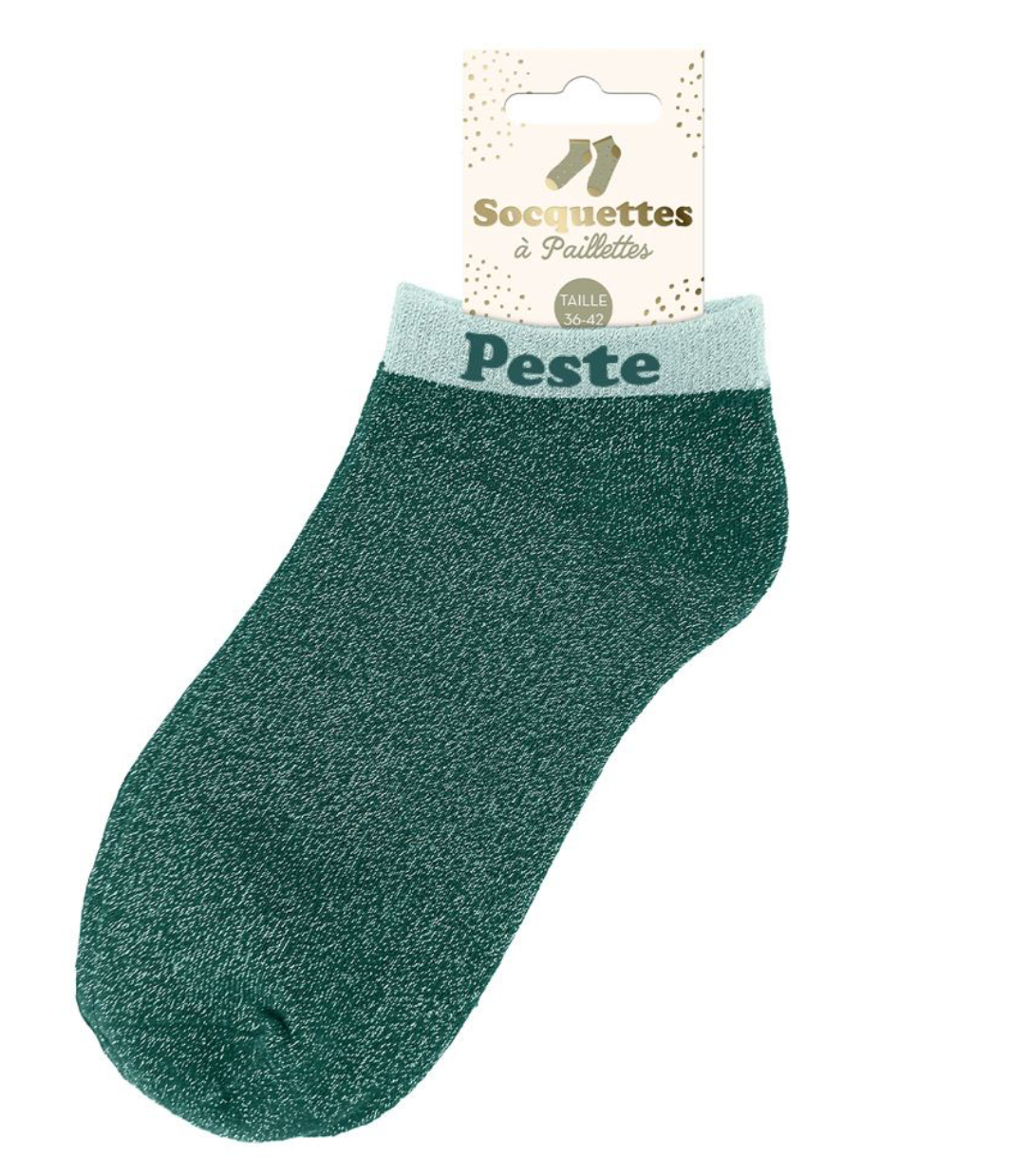 Socquettes à paillettes peste