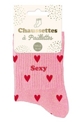 Chaussettes à paillettes Coeurs Sexy