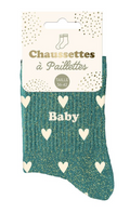 Chaussettes à paillettes Coeurs Baby