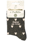 Chaussettes à paillettes Coeurs " Coeur En Vrac"