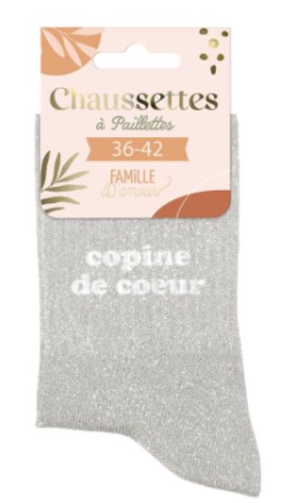 Chaussettes à paillettes Copine de coeur