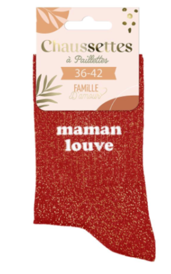 Chaussettes à paillettes Maman Louve