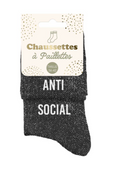 Chaussettes à paillettes Anti social