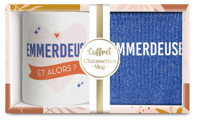 Coffret Mug +Chaussette Emmerdeuse