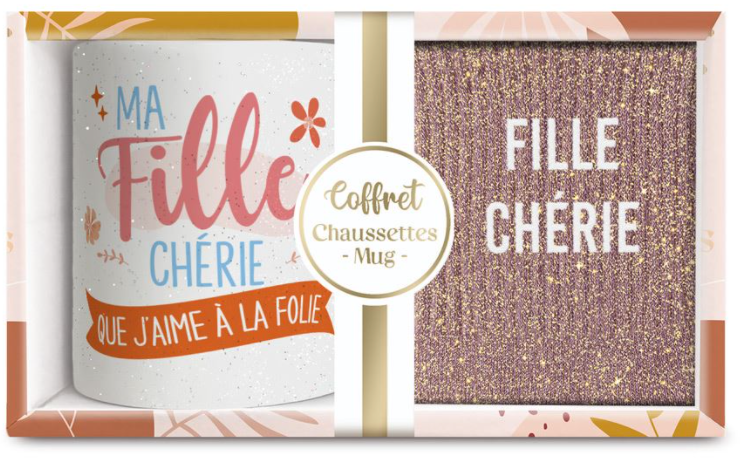 Coffret Mug +Chaussettes Fille chérie